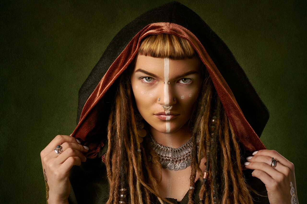 Mystical fantasy character with tribal markings - perfect inspiration for fantasy name generation