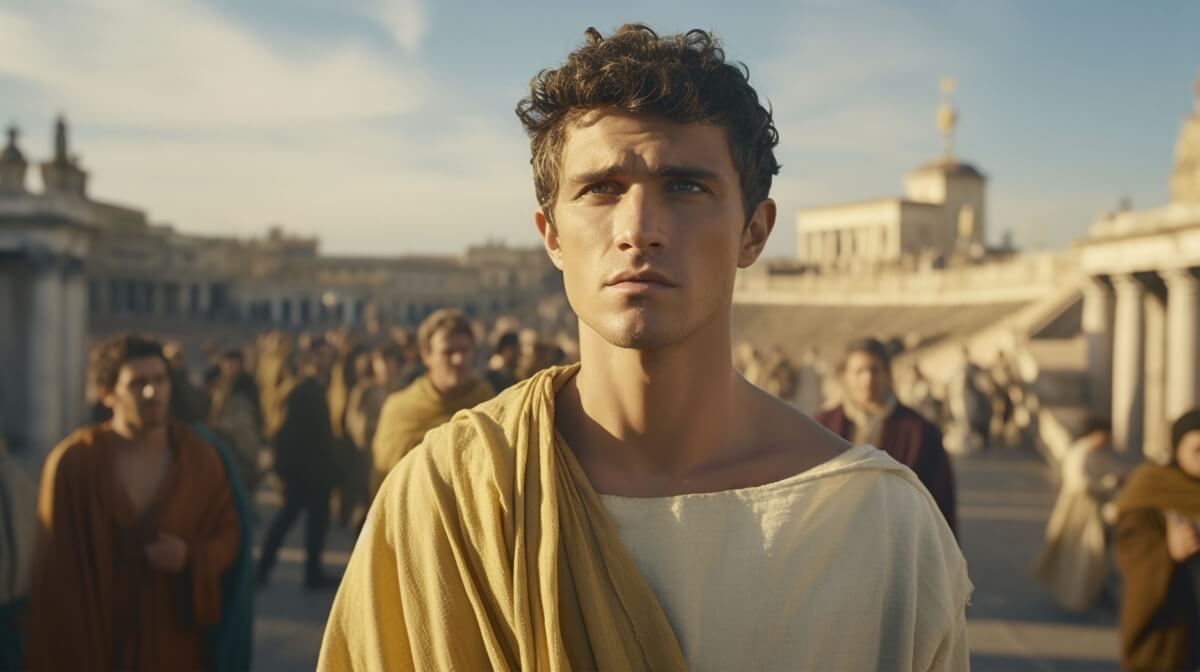Portrait of ancient Roman man - authentic Roman names and identity